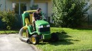 Tracteur tonteuse en tonte