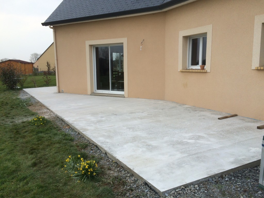 terrasse béton fini