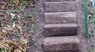 Escalier en traverse de chemin de fer