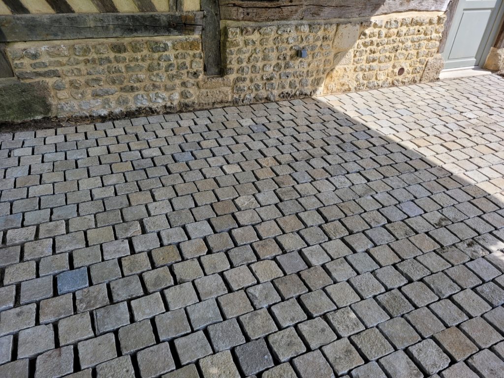 Création d'une terrasse en pavé